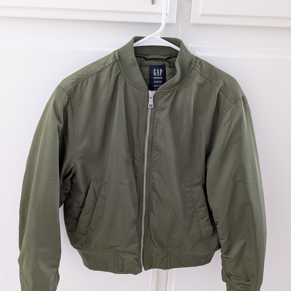 GAP Women's Green Bomber Jacket